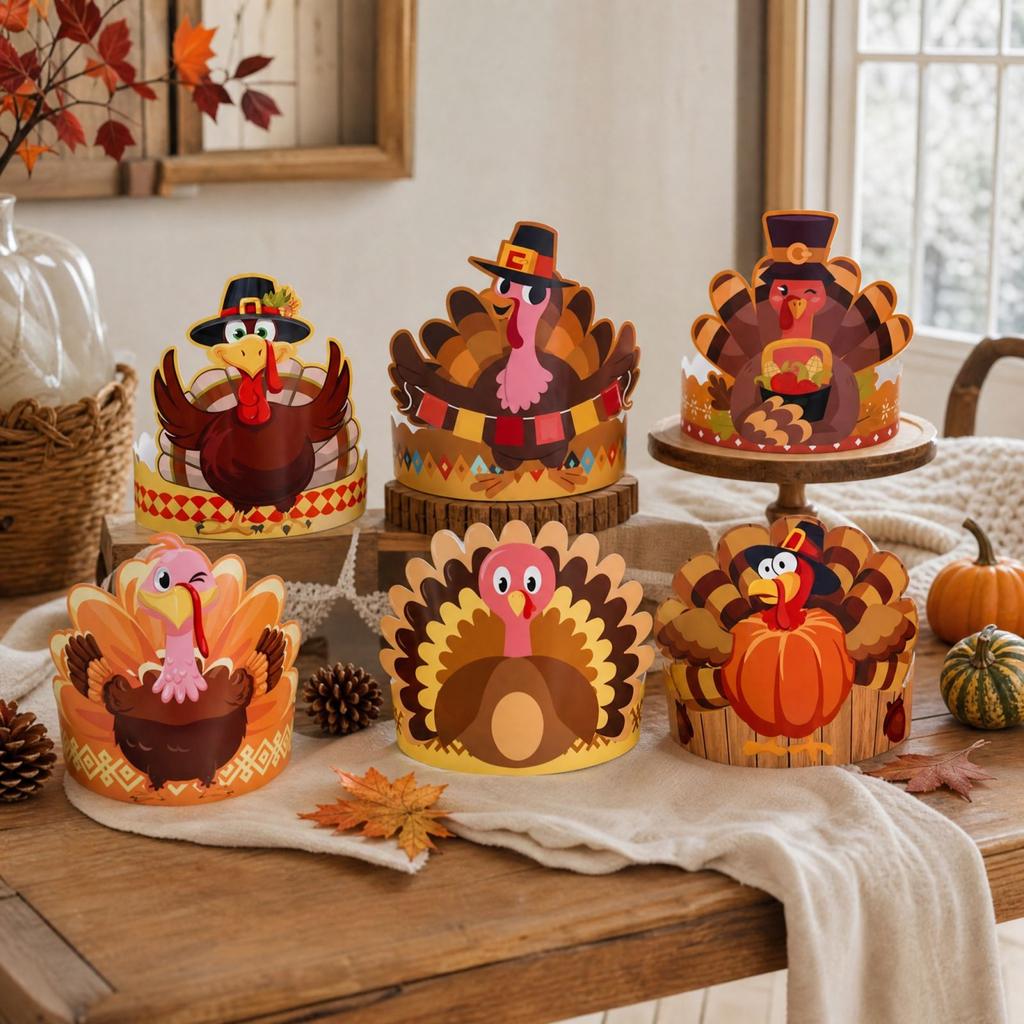 Funny Thanksgiving Party Hats for Holiday Themed Party Decorations