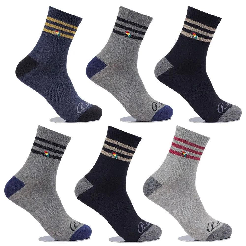 Arnold Palmer Anti-Twist Men's Casual Socks Mid-Length 6 Pairs MSP002 Cotton Socks