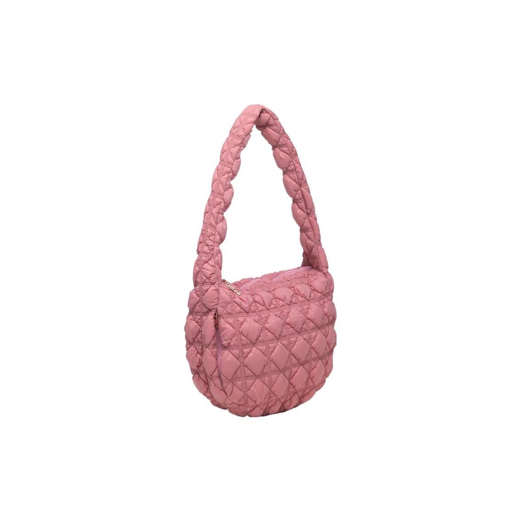 New CARLYN Nylon Crossbody Bag Shoulder Bag Large Size Women's Rose Pink H71307010R