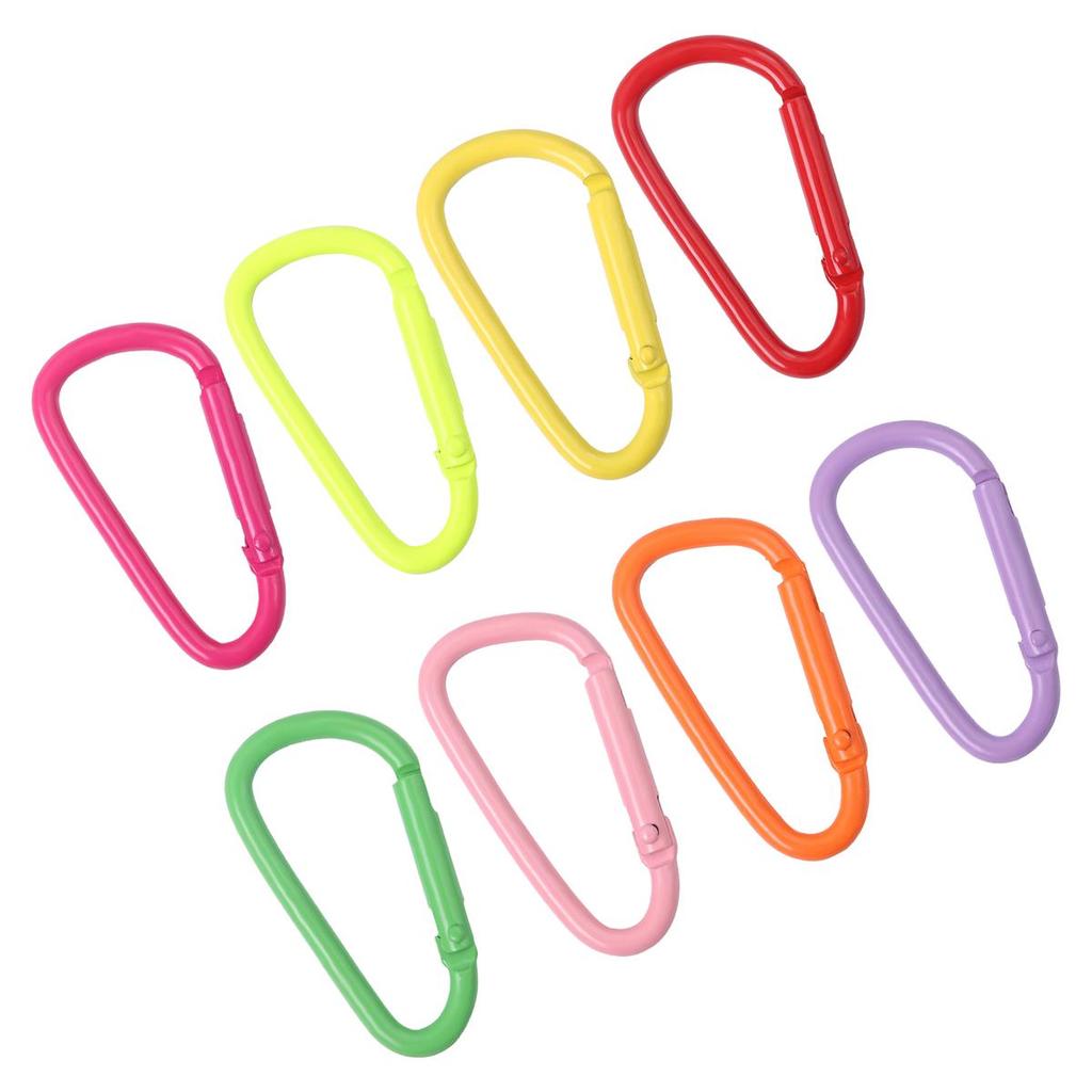 1-10 Stück Aluminium Sprühlackiert Ovalbahn Kletterverschluss Karabiner für Schlüssel Tasche Zubehör