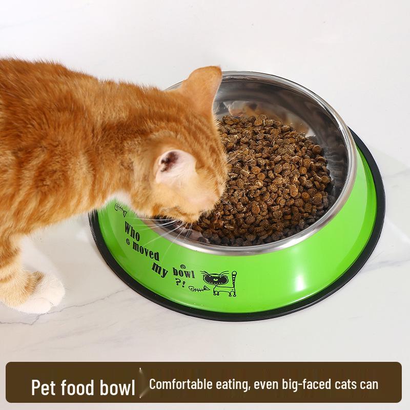 Stainless Steel Non-Slip Pet Bowl for Cats & Dogs