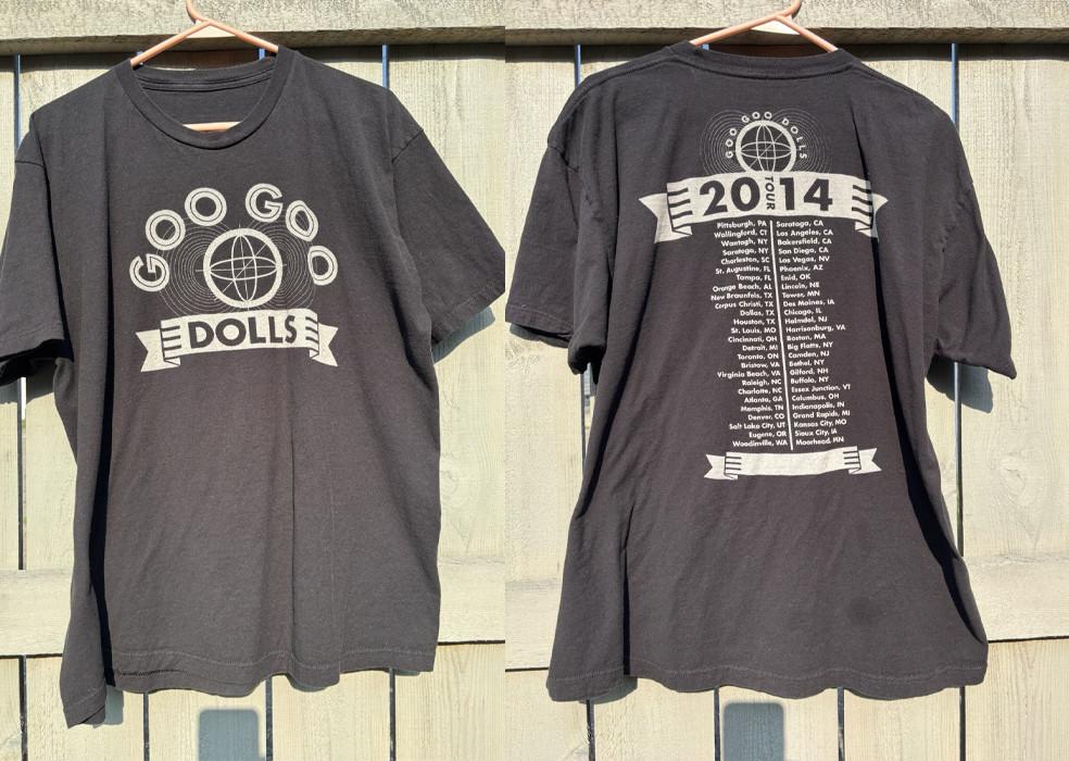 

2 стороны Goo Goo Dolls Circles Tour 14 Черный Хлопок S5XL Футболка SN93 Унисекс Футболка XXXL