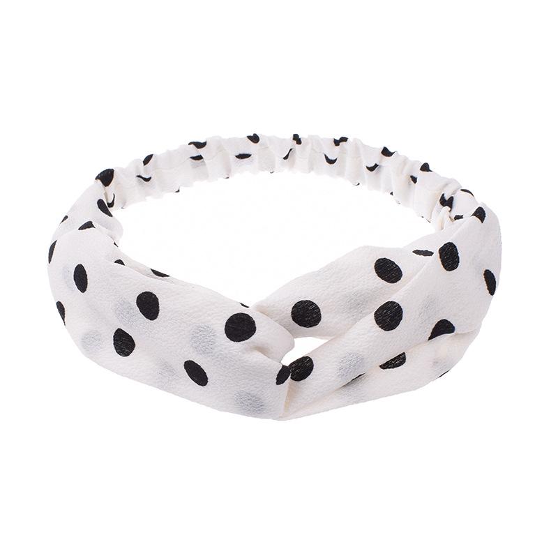 Korean New Wave Point Hair Bands Fashion Wild Cross Turban Elastic Sports Wash Face Makeup Yoga Woman Headbands Hair Accessories