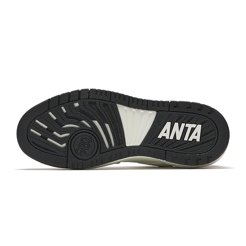 Anta 982 Comfortable Casual Shock Absorption Durable Low-Top Skate Shoes Women sneaker Basic-Black Ivory-White 122548066-2