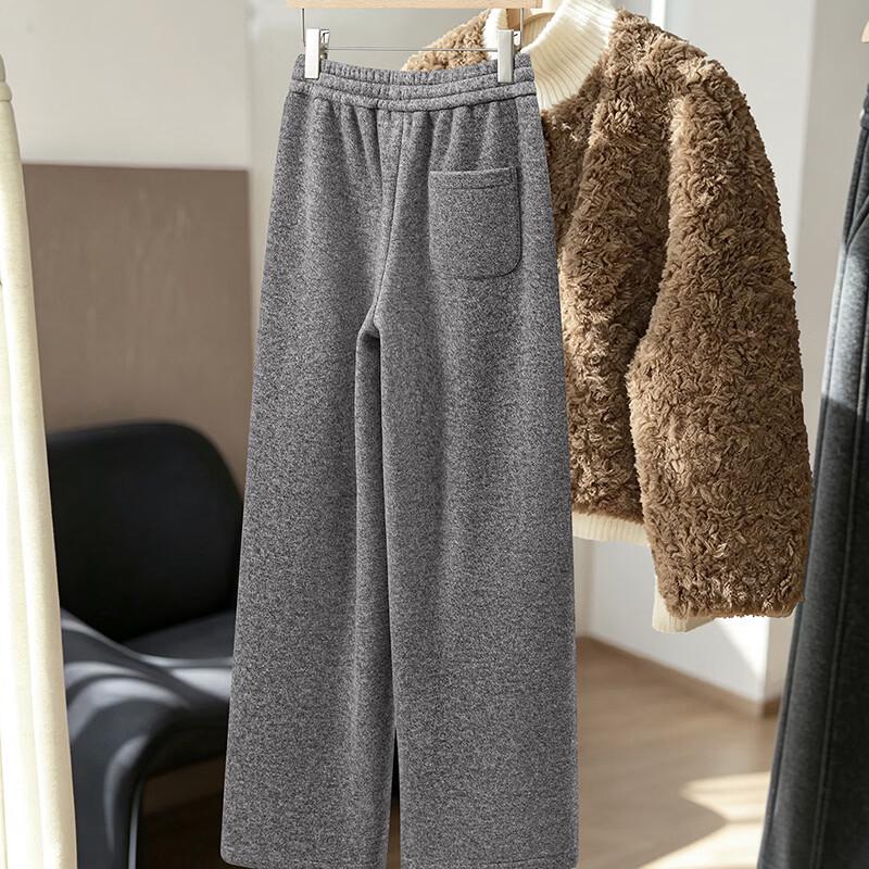 Women's Fleece-Lined Loose Wide-Leg Casual Pants