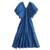 Short Sleeve Plus Size Denim Vintage New In Dresses for Women Casual Loose Long Summer Dress