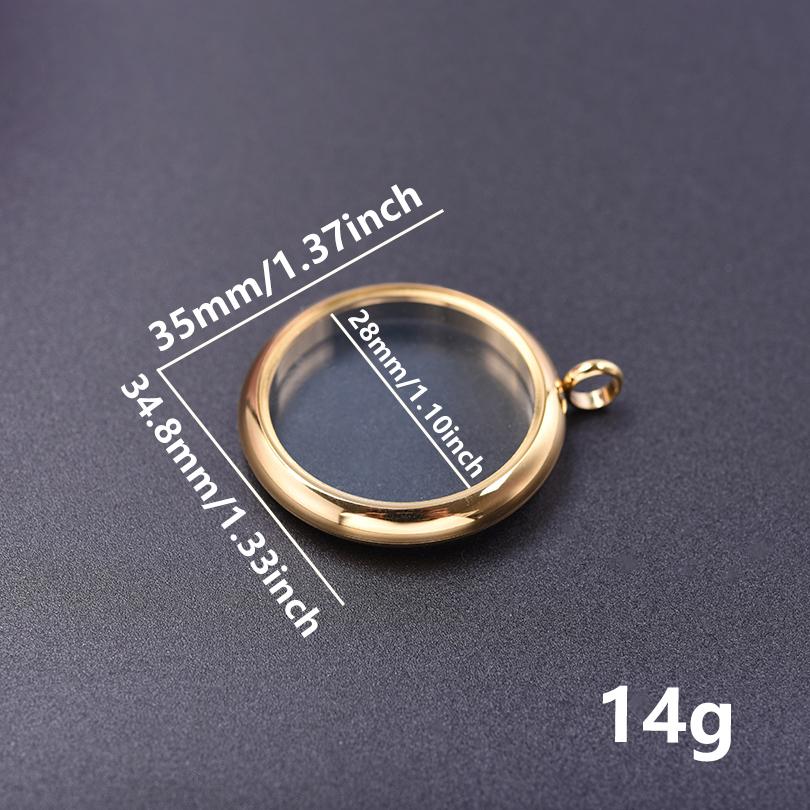 Size 25/35/40mm Round Glass Twist Living Memory Stainless Steel Locket For Jewelry Making DIY Photo Floating Accessories Finding