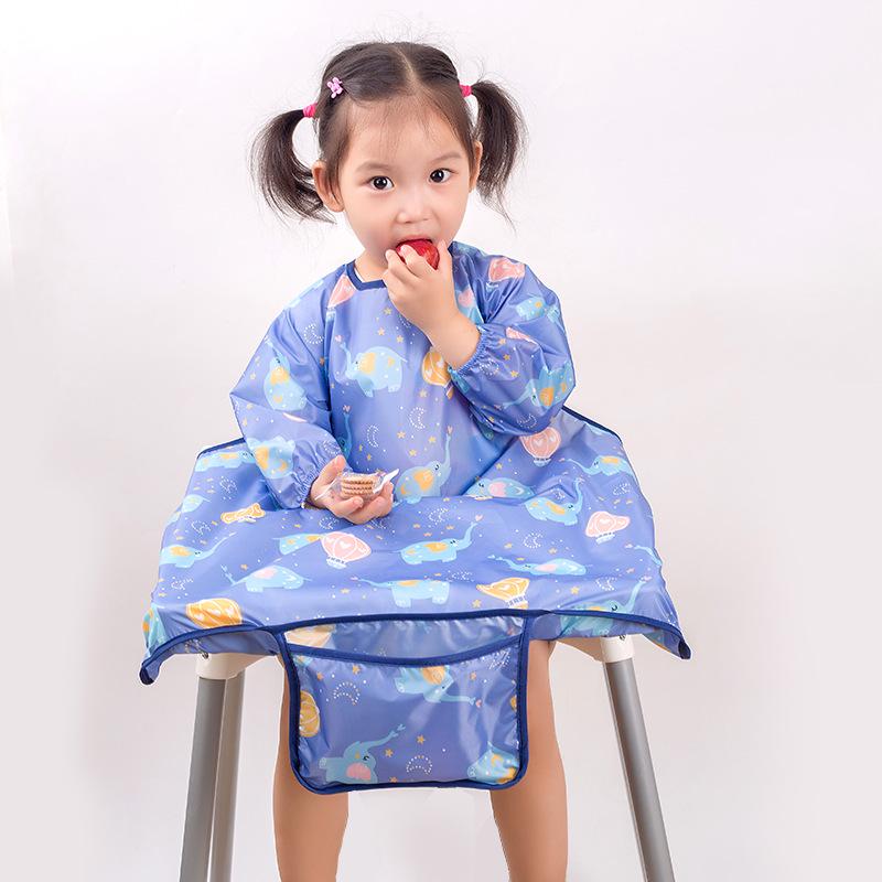 Children's Waterproof High Chair Food Bib Coverall