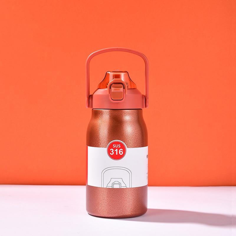 

Термос-чашка 800/1300 мл 316 большой емкости, новая спортивная термокружка для улицы, портативная нержавеющая сталь с соломинкой, стакан для воды 800ml