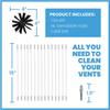 15 Pcs Chimney Cleaning Brush, 12 Flexible Nylon Rods + 2 Synthetic Brush Heads + 1 Drill