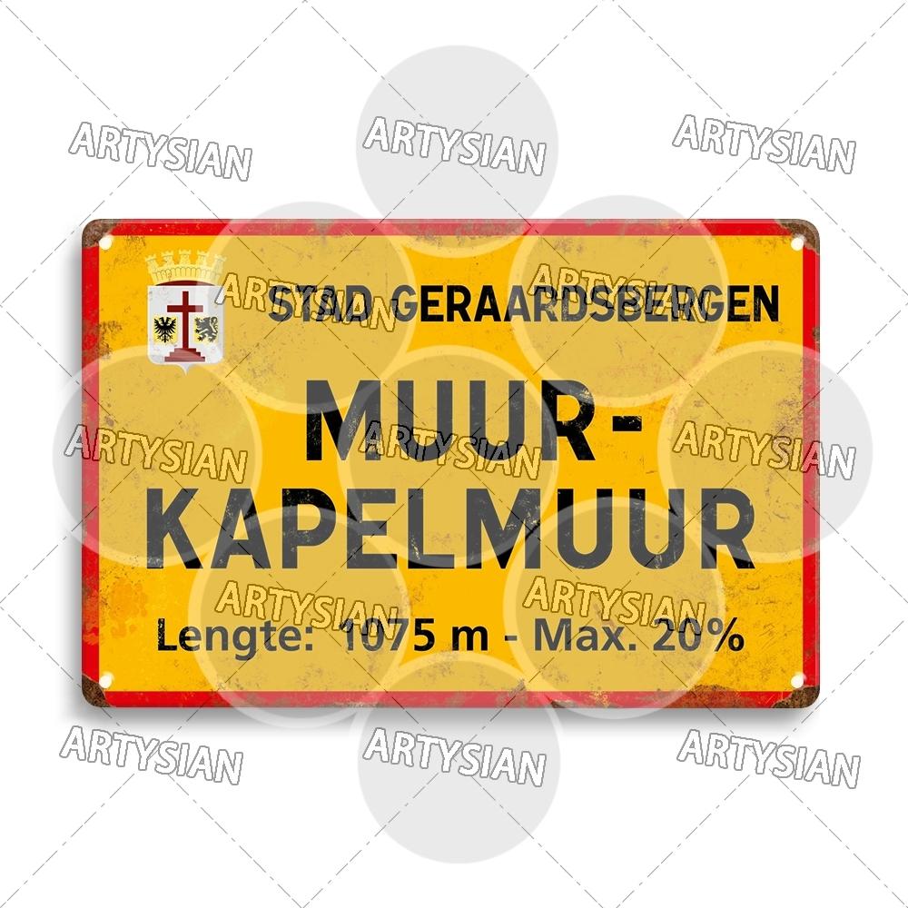Tour de France Radrennen Radfahren Wahrzeichen Metallplakette Verkehrsschilder Österreich Italien Alpe d Huez Alto de L Angliru Poggio