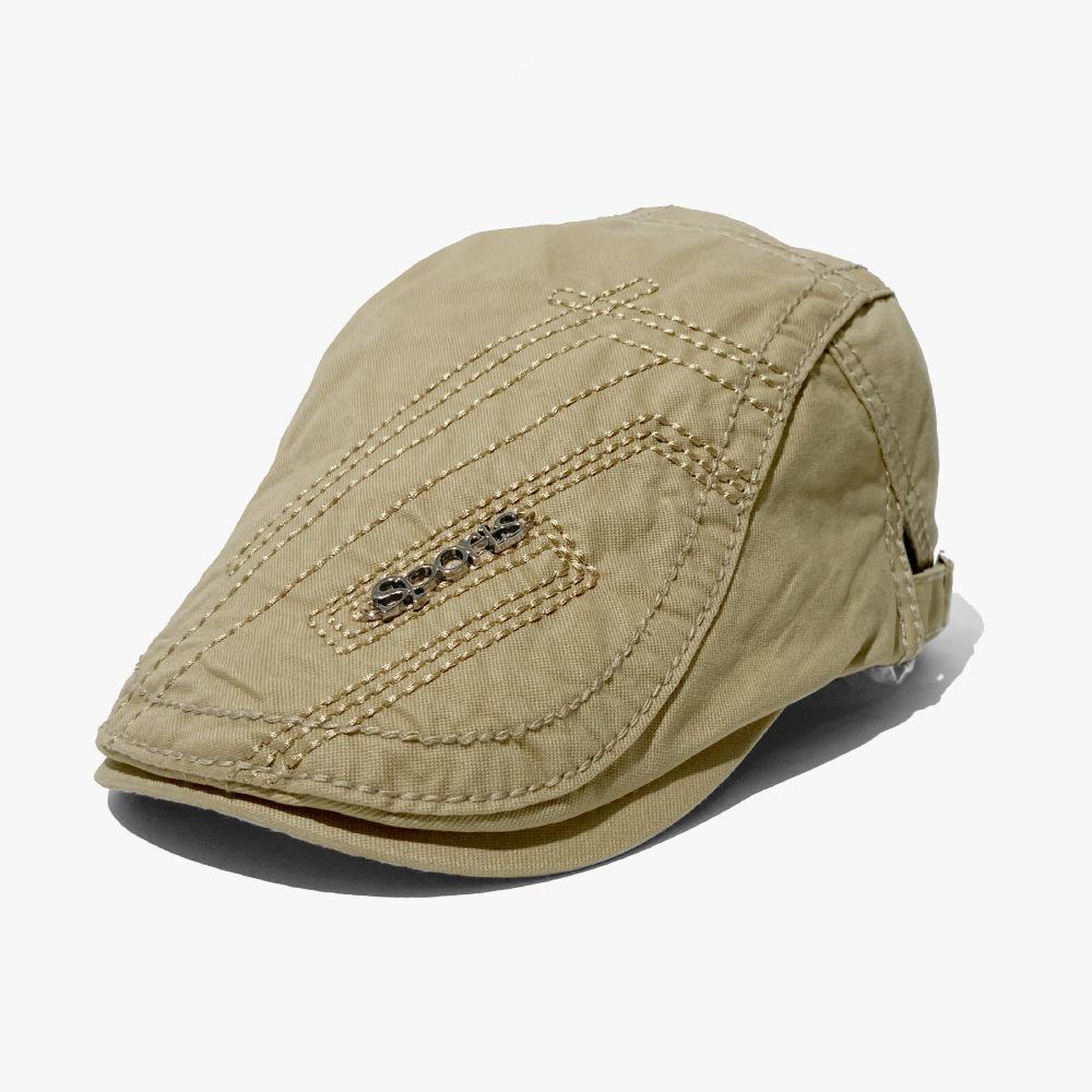 Newspaper Hat Autumn and Winter Beret British Hat Men Embroidered Couple Korean Casual Versatile Front Hat
