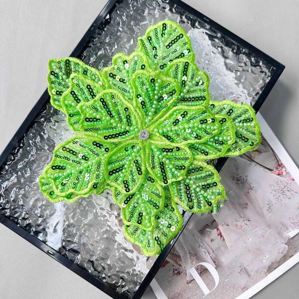 Embroidered Clothing Patches Sequin Clothing Applique DIY Flower Multi-layer Appliques  Women