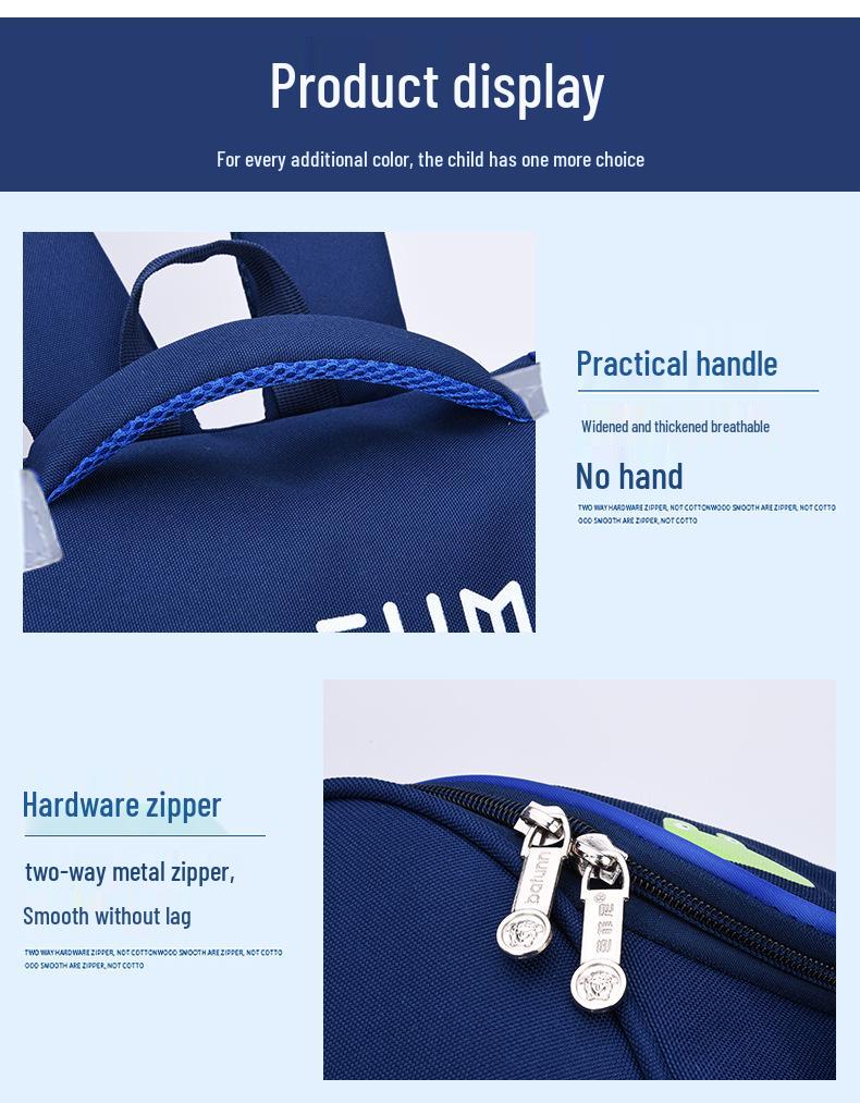 Children's Space-Themed School Backpack, Grades 1-6, Ages 6-12, Spine Support for Boys and Girls