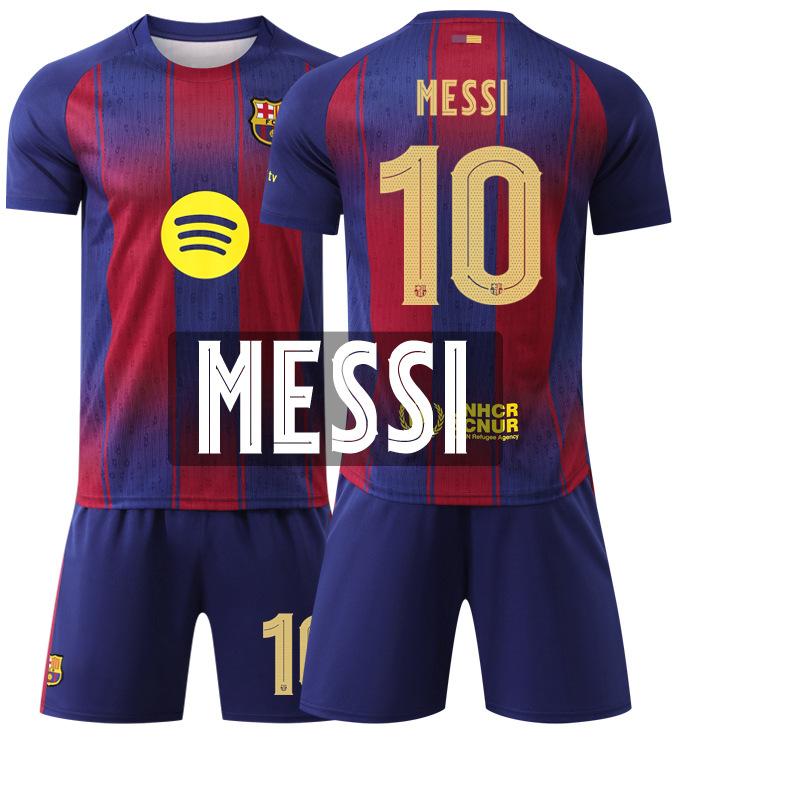 26 sezóna 10 Messi Ne. 19 Yamal dres sportovní dres Barcelona domácí Liga mistrů fotbalový dres sada