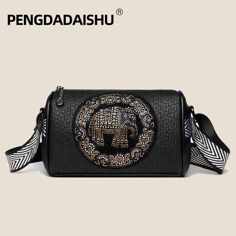 

Women s bags popular niche bags, fashionable versatile shoulder messenger bags, high-end female elephant pillow bags чёрный