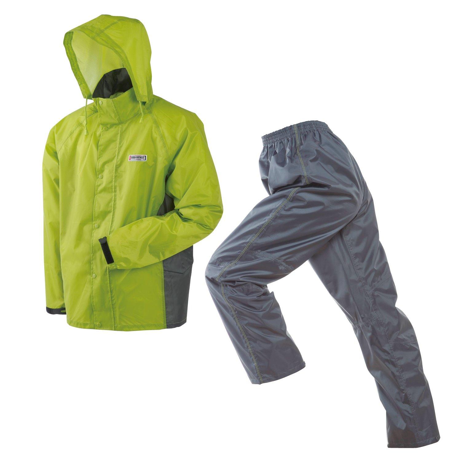 

Kawanishi Kogyo Rainmania Action Hybrid Rainwear, Green, Large [Rain Gear/Breathable Rainwear] #3521