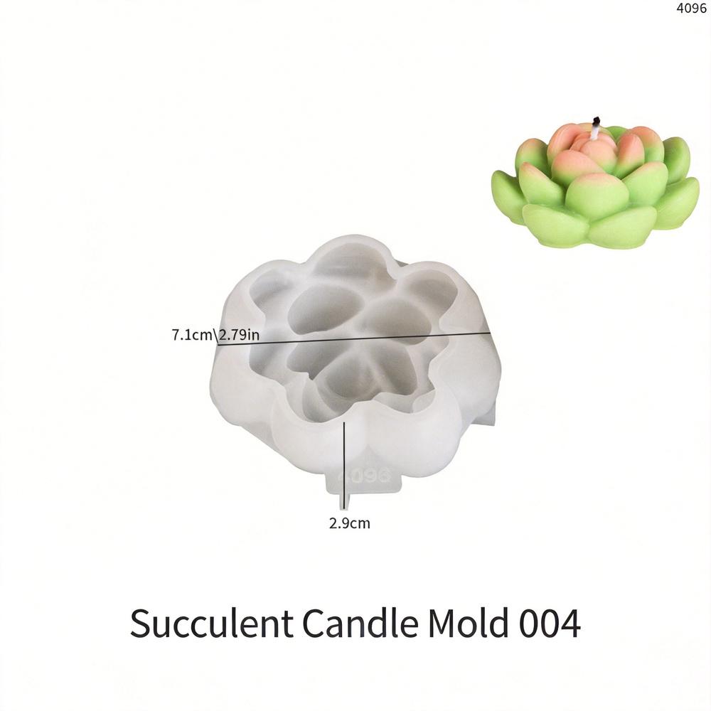 

Succulent Cactus Flower Silicone Candle Mold Candle For Soap Chocolate Candy Cake Baking Plaster Crafts Tools