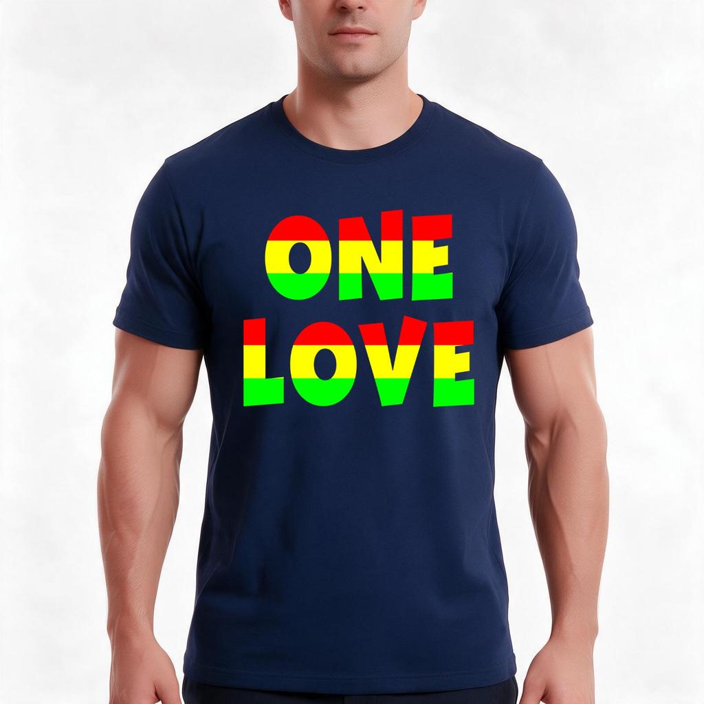 One Love Tshirt Summer Casual Cotton Tee Oversized Streetwear Tops Vintage Graphic Print Loose Fit Short Sleeve