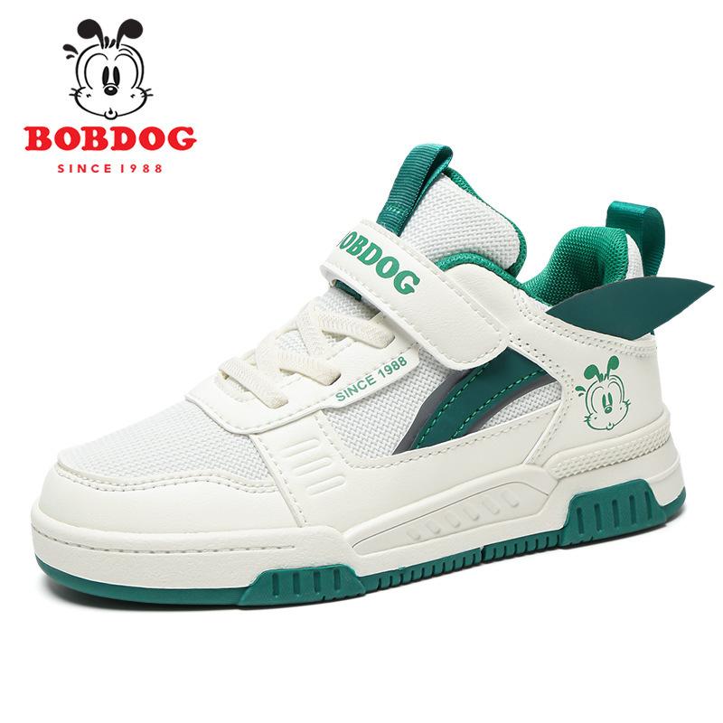 Babu Bean Classmate Girls Mesh Leather Medium and Older Children's Board Shoes Casual Versatile Spring and Autumn Children's Sneakers Boys