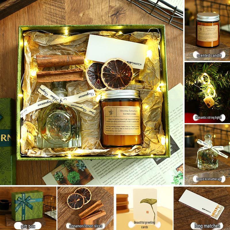 

Набор ароматических свечей ко Дню медсестры - Идеально для подарка на день рождения, свадьбу или в качестве сувениров для вечеринки Set A + Green Box