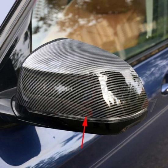 Fiber Plated Side Mirror Molding Cover Trim for - BMW X5 G05 Mirrors 2PS