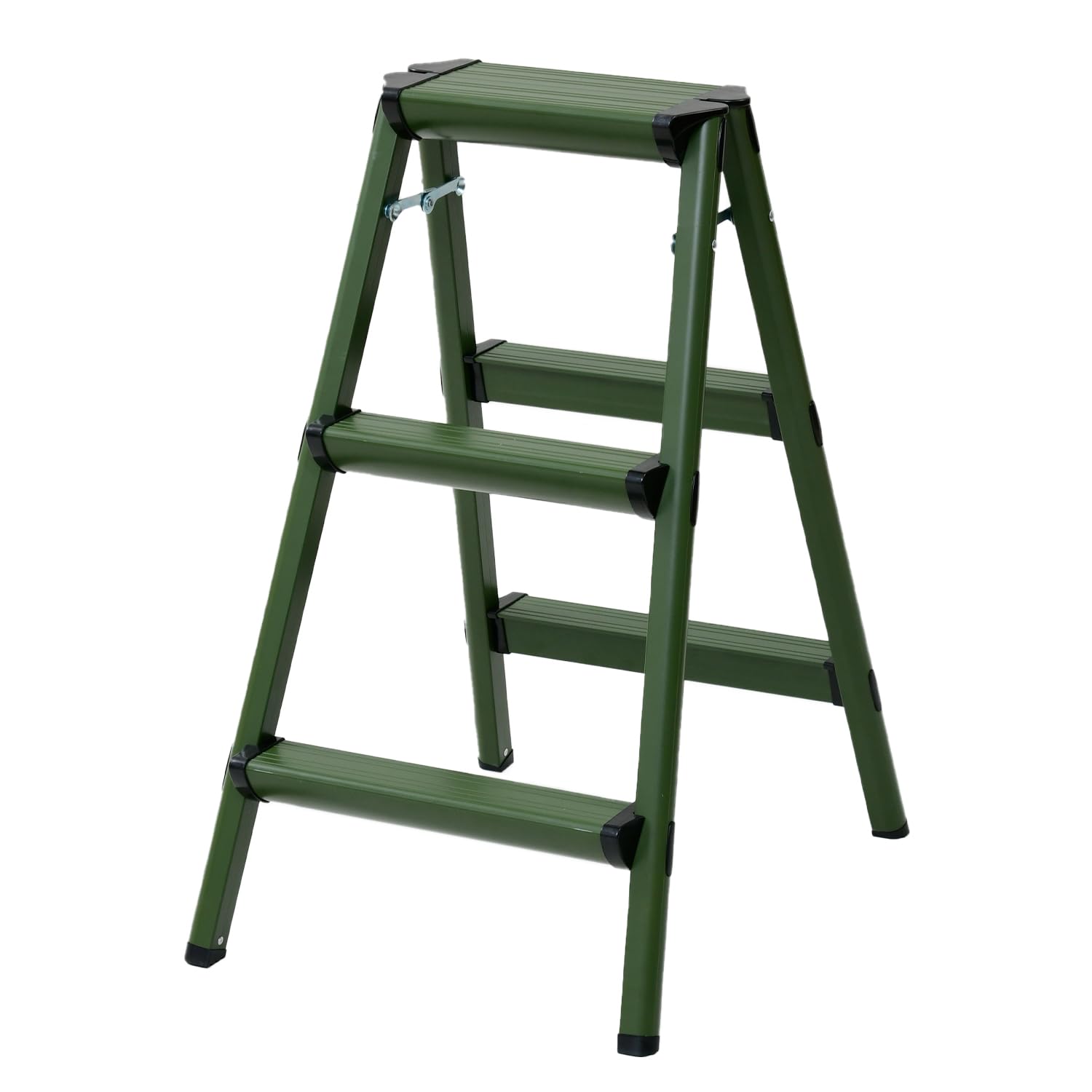 

Yamazen CS-800 Aluminum Stepladder, 3-Step, Foldable, Lightweight, Stylish Design, Olive Drab
