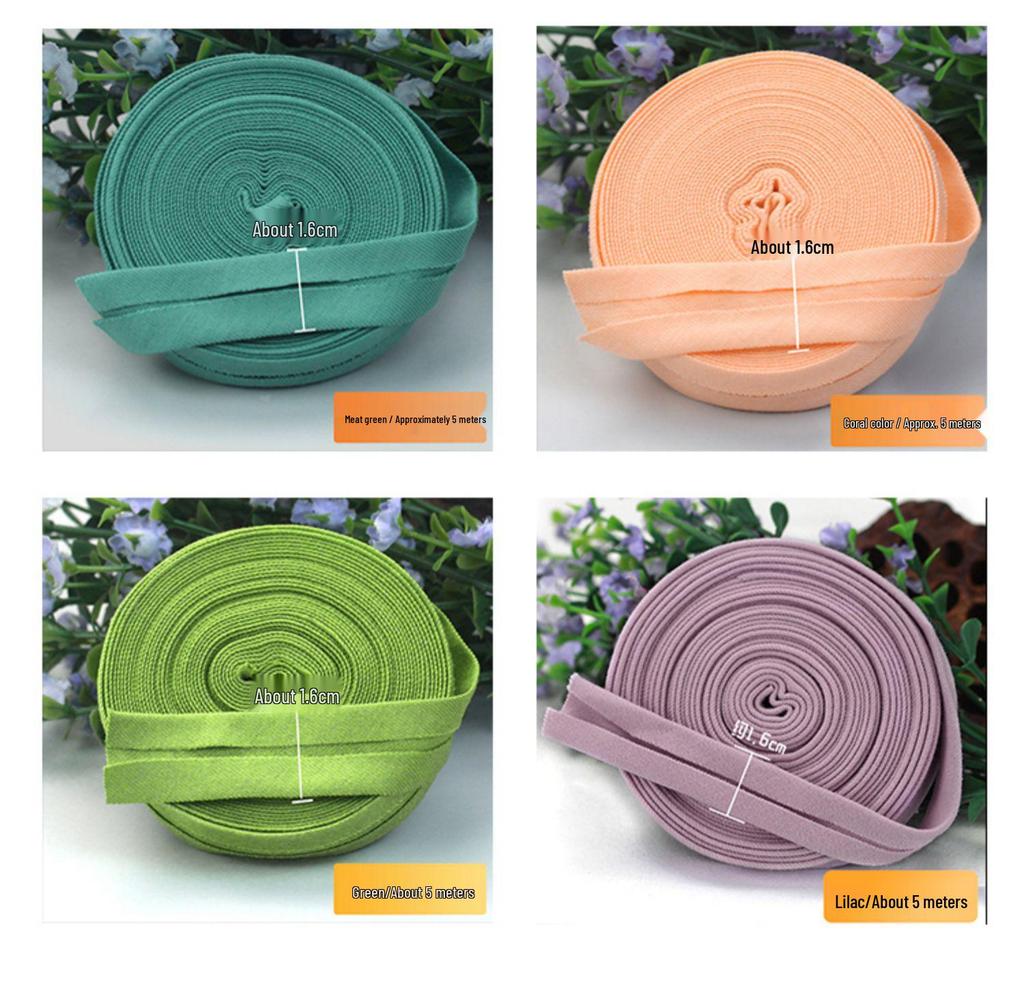 Elastic Cotton Knit Piping Tape for Baby Clothes and No-Iron Decoration
