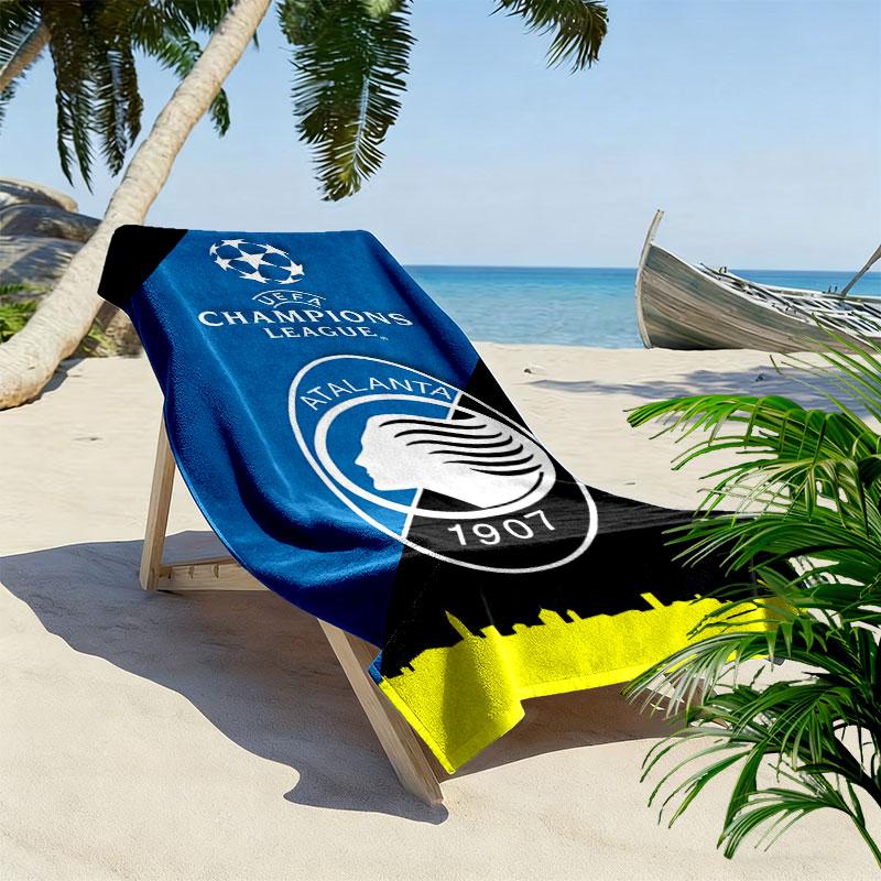 Atalanta True Supporter Print Beach Towel, Large Soft Quick Dry Towel for Beach Camping Swimming