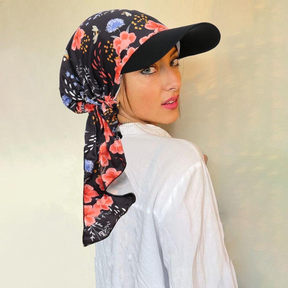 Cappello Turban con Visiera Berretto da Baseball Moda Donna Hijab Cappelli Viaggio