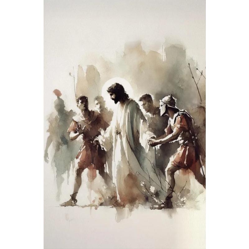Jesus Carry The Cross Posters and Prints Canvas Printing Vintage Christian Wall Art Picture for Living Room Home Decor Gifts