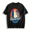 Wanderlust Tropical Paradise Surf Palm Tree Print Casual Tee Pure Cotton T-shirt