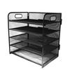 Five-Tier Metal Desktop File Holder with Drawer & Pen Holder