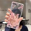 Letter Case For OPPO A3S/AX5/A12E Funda Capa Fashion Flower Back Cover Transparent Soft Silicone TPU Clear Printing Phone Casing