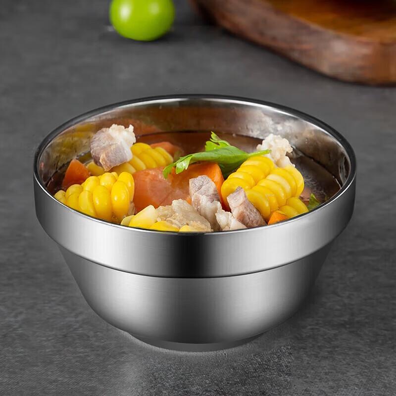 MAXCOOK 304 Stainless Steel Double-Layer Insulated Bowl