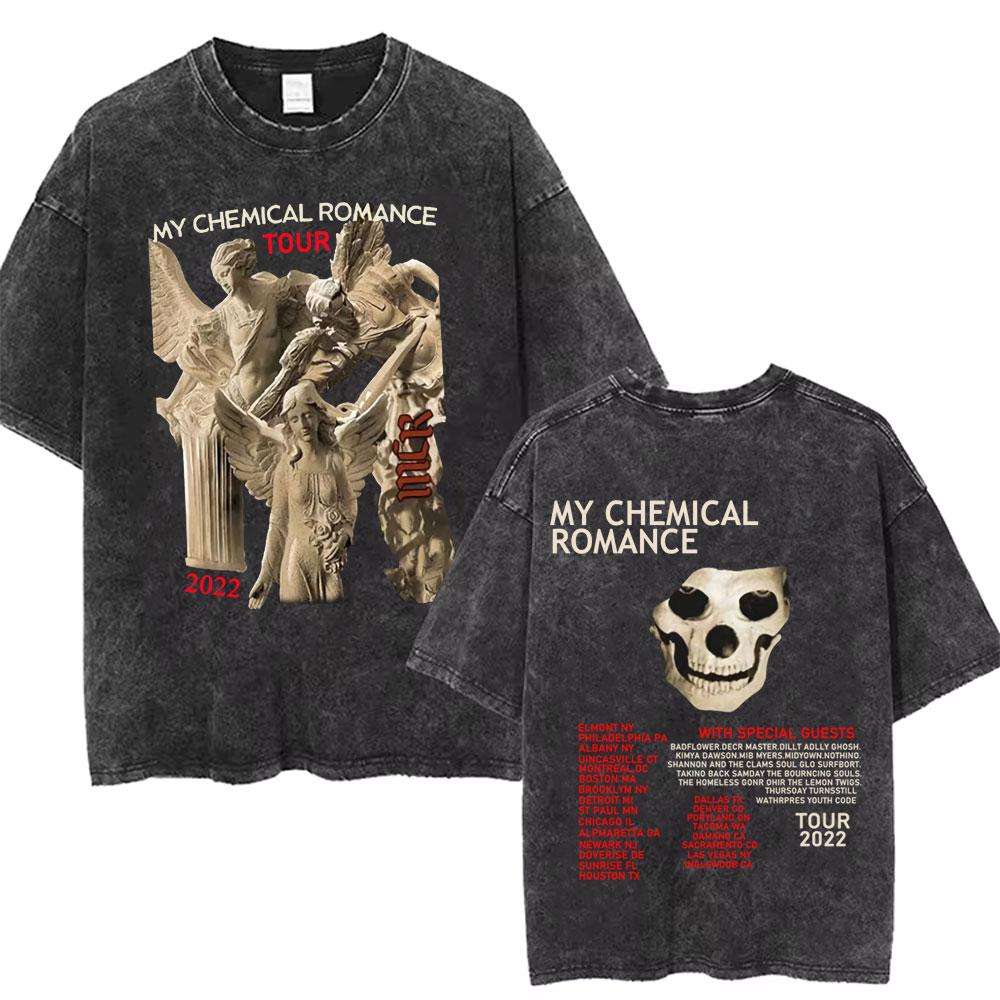 Washed Vintage My Chemical Romance Three Cheers for Sweet Revenge Album Graphic T Shirts Men Women Retro Punk Emo Rock Tshirts