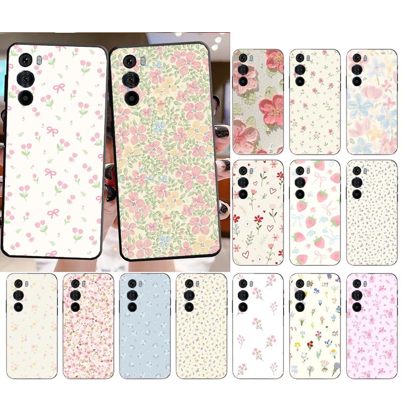 Phone Case For Motorola Edge 60 50 40 Pro 60 50 40 30 Ultra Neo Fusion Moto G Stylus G Pink Flower