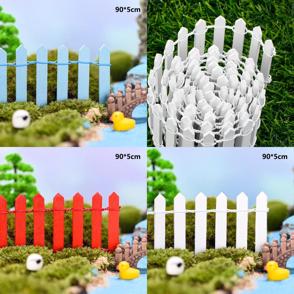 90cm Mini Holzzaun Perfekt Für Puppenhaus Landschaftsdekoration**
