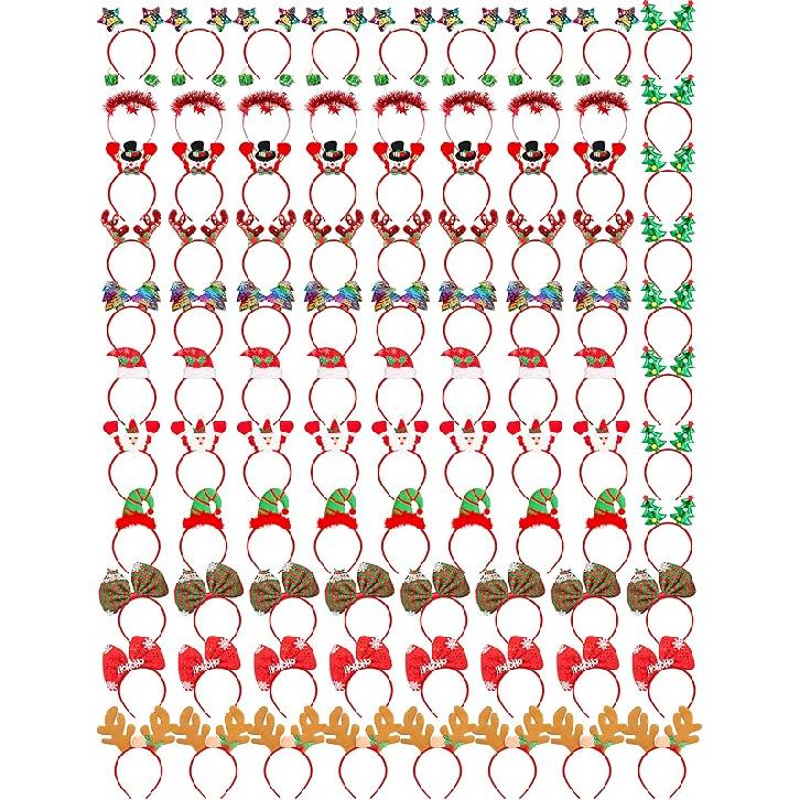 Christmas Headbands and Costume Headwear, Xmas Santa Christmas Accessories Decorations Party Favors for Women