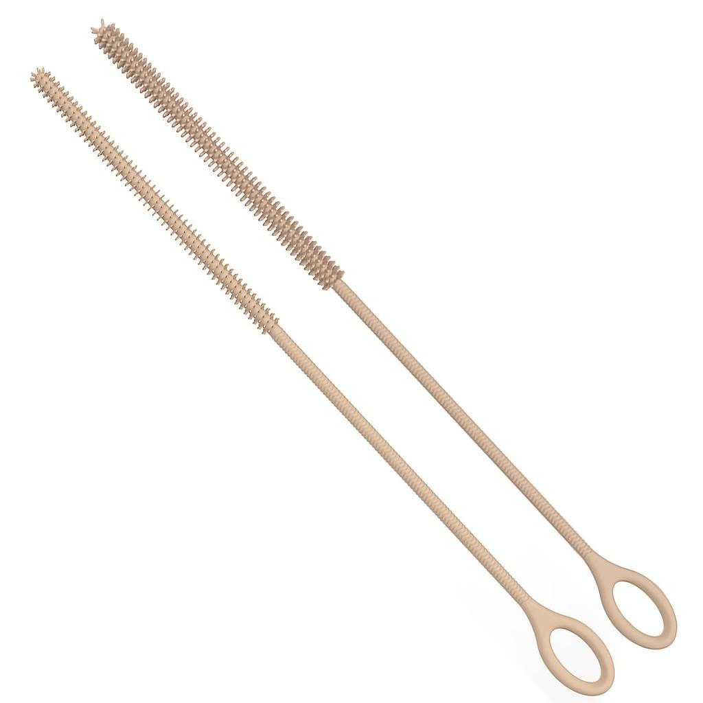 Spazzolino Sottile in Silicone per Cannucce, Testa Lunga Flessibile per Cannucce di Bottiglie e Tubi Stretti, Accessorio Durevole per la Pulizia Domestica per Alimenti