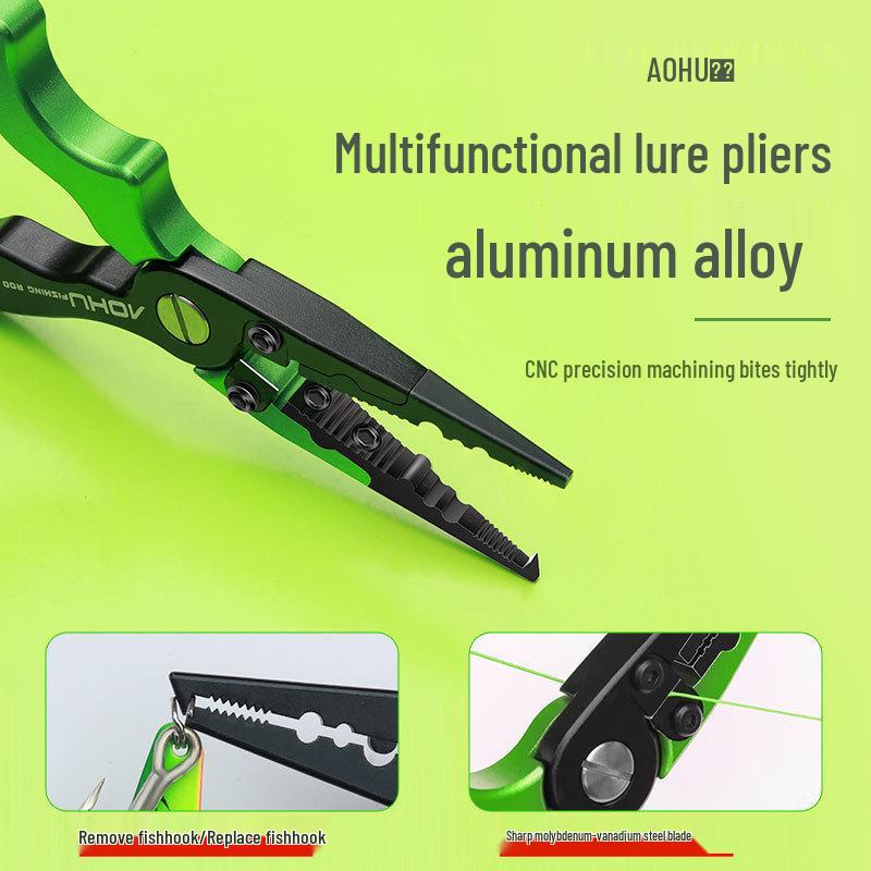 Aohuke Aluminum Fishing Pliers & Gripper - Rustproof, Multifunctional, Fish Holder