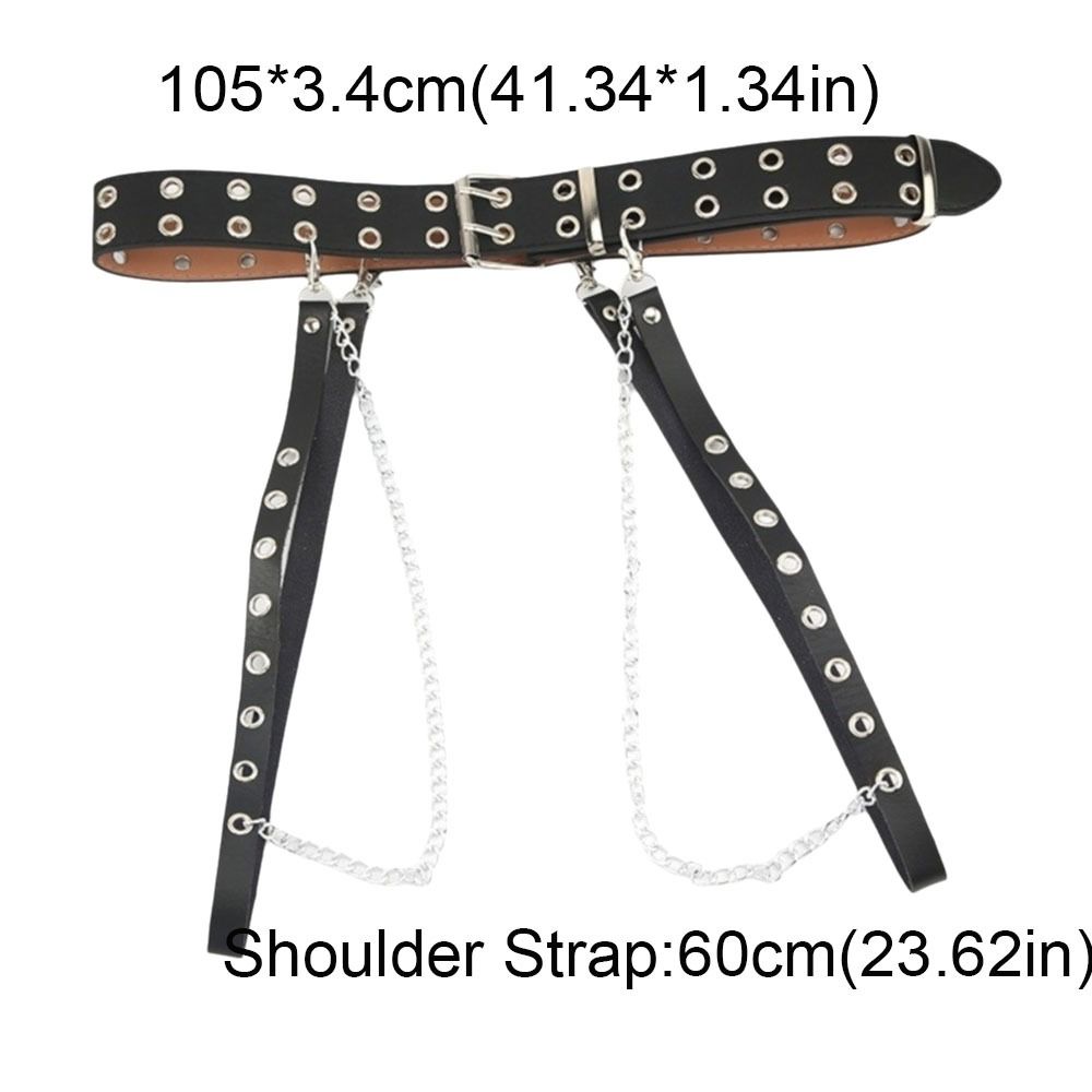 Adjustable JK Women Waist Belt Hip Hop Punk PU Leather Belt Korean Style Gothic Skirt Belt Nightclub