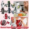 Roterande osthyvel, Manuell grönsaksskärare - Med handtag, Säkrare köksmandolin för att riva ost, potatis med sugfot
