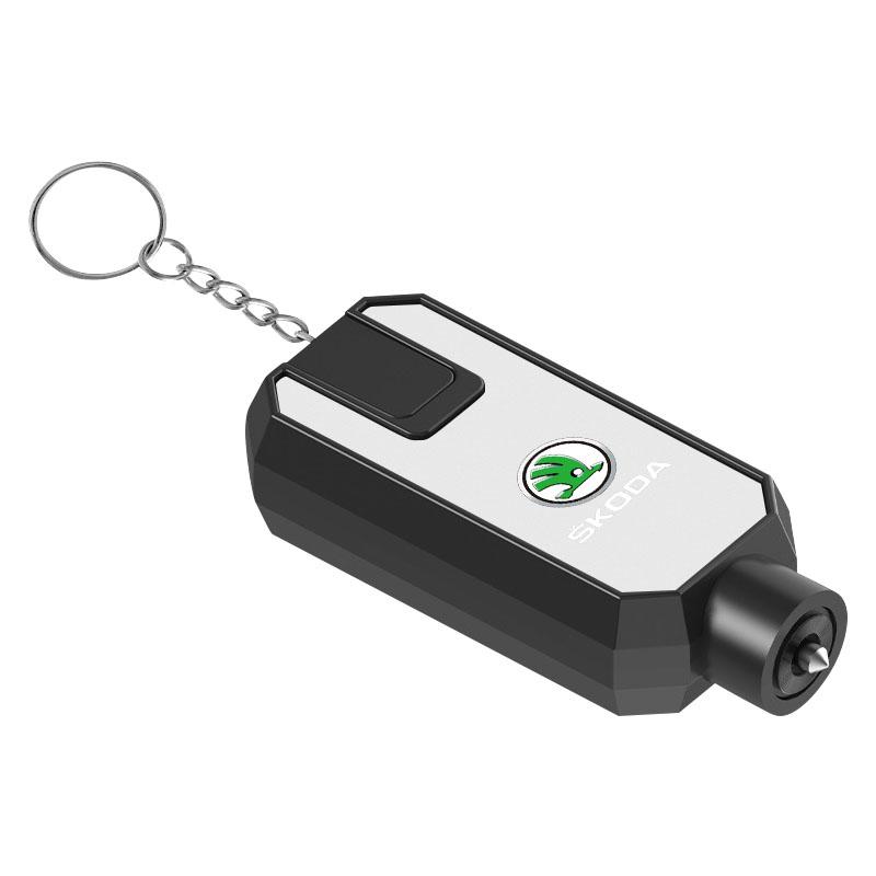 3 v 1 Bezpečnostné kladivo do auta Núdzový rozbíjač skla Vysoká tvrdosť Pre Skoda Octavia Superb Rapid Kodiaq Karoq Fabia Kamiq Roomster Citigo