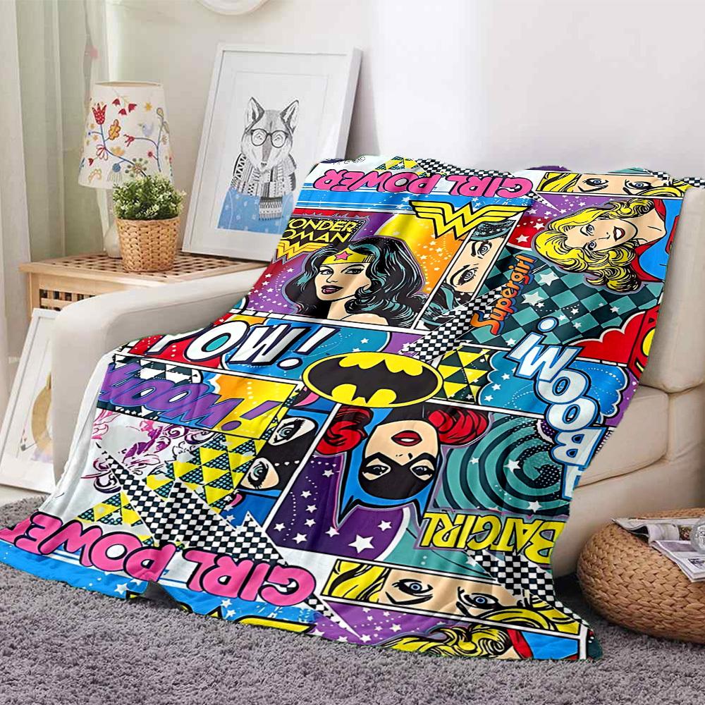 1pc Wonder Woman Blanket | Polyester Fiber, All-Season Comfort for Sofa, Bed, Office, Car, Camping, Ideal Home Decor & Gift, Office Comfort Yy25102116