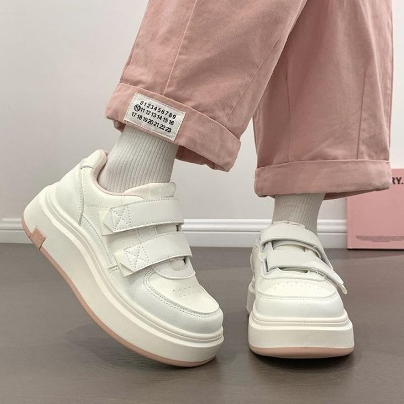 Thick-soled Velcro Board Shoes Women's Summer New Trendy and Versatile Student Sports and Leisure Little White Shoes