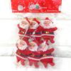Santa Claus Red Flocked Glitter Christmas Tree Ornaments - 6 Colors