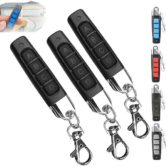 4-in-1 Remote Control Duplicator, Remote Control Duplicator for Cars, Wireless Cloning Key Fob Duplicator, 433MHz Copy Remote Controller, Universal