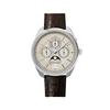 MASTER WORKS Quattro 004 MW21SI-ACDBO8 Men's Watch, Made In Japan, Quartz Movement, 40mm, Leather Strap, Moon Phase, Brown