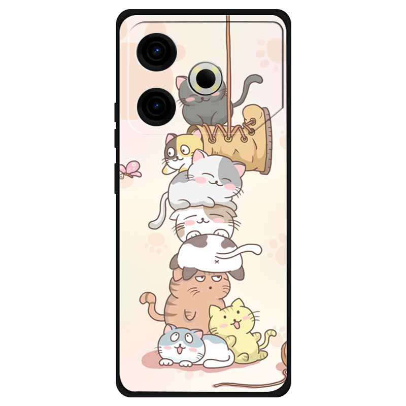 For Tecno Pova 6 Neo Case Silicone Soft Flower Space Fashion Cover For Tecno Phantom X2 Pro Cases Landscape Paint Covers Cute